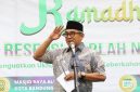 Wali Kota Bandung Muhammad Farhan acara Ramadan Penuh Cinta dan Resepsi Harlah ke-102 Nahdlatul Ulama (NU) di Masjid Raya Alun-alun Bandung, Sabtu (22/3).